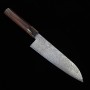 Couteau japonais santoku - MIURA- SG-2 damas noir - Taille : 18cm