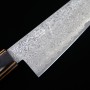 Couteau japonais santoku - MIURA- SG-2 damas noir - Taille : 18cm