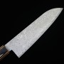 Couteau japonais santoku - MIURA- SG-2 damas noir - Taille : 18cm