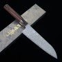 Couteau japonais santoku - MIURA- SG-2 damas noir - Taille : 18cm