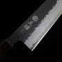 Couteau japonais bunka - MIURA - Carbone Aogami Super - Finition noire - Taille : 17cm