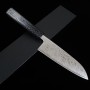 Couteau japonais santoku MIURA Stainless SLD Uzunami Custom handle Taille : 16,5cm