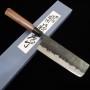 Couteau japonais nakiri MIURA Kurouchi acier carbone blanc Taille:17cm