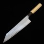 Couteau de Chef Japonais gyuto - NIGARA - Migaki Tsuchime - Aogami Super - Taille : 24cm