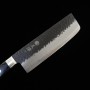 Couteau japonais Nakiri - MIURA - Aogami Super - Finition noire - Taille : 16.5cm