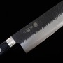 Couteau japonais Nakiri - MIURA - Aogami Super - Finition noire - Taille : 16.5cm