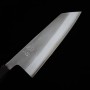 Couteau japonais bunka- HATSUKOKORO - Nashiji épais - Carbone blanc 2 - Taille:16.5cm