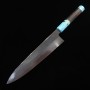 Couteau Japonais Gyuto - KAGEKIYO - Acier Bleu No.1 Damas - Manche sur mesure - Taille : 24cm