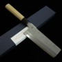 Couteau japonais Nakiri - SAKAI KIKUMORI - Série Kikuzuki Nashi - Shirogami 2 - Taille:18cm