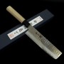Couteau japonais nakiri MIURA Acier inoxydable Tsuchime damas Taille:16cm