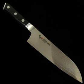 Couteau japonais Santoku - ZANMAI - Série Classic Damascus Black - Dimension: 18cm