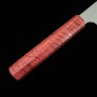 Couteau japonais gyuto - NIGARA - Damas - Aogami 2 - Manche rouge personnalisé - Taille : 21cm