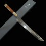 Couteau Japonais Sakimaru Yanagiba - NIGARA - Kagetora - damas - Aogami 2 et Shirogami 2 Coreless - Manche sur mesure - t:30cm