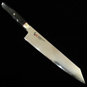 Couteau japonais Kiritsuke - ZANMAI - Série Revolution - Manche Décagonal Noire - Acier SG2 - Dimension: 23cm