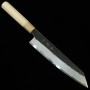 Couteau gyuto de chef japonais Kengata - SUISIN - Série noire par Kenji Togashi - Shirogami2 - Taille:21/24cm