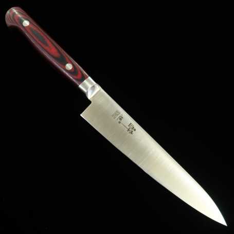 Couteau à Petty Japonais - SUISIN - Suède Inox - Premium Wine Black Micarta - Taille : 15cm