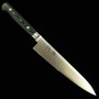 Couteau à Petty Japonais - SUISIN - Suède Inox - Premium Green Micarta - Taille : 15cm
