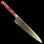 Couteau à Petty Japonais - SUISIN - Suède Inox - Premium Red Micarta - Taille : 15cm