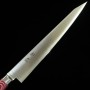 Couteau japonais Slicer Sujihiki - SUISIN - Suède Inox - Premium Red White Micarta - Tailles : 24 / 27cm