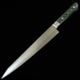 Couteau japonais Slicer Sujihiki - SUISIN - Suède Inox - Premium Green Micarta - Tailles : 24 / 27cm