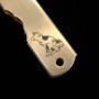 Couteau japonais Higonokami - Nagao Kanekoma - Série animaux du zodiaque Chien - Acier carbone bleu - Taille : 73mm