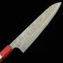 Couteau de Chef Japonais Gyuto- NIGARA - Super Gold 2(SG2) - Damas - manche custom - Taille:24cm