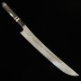Couteau Japonais Honyaki Sakimaru Yanagiba - NIGARA - Acier blanc n° 1 - manche en ébène - Taille 30cm