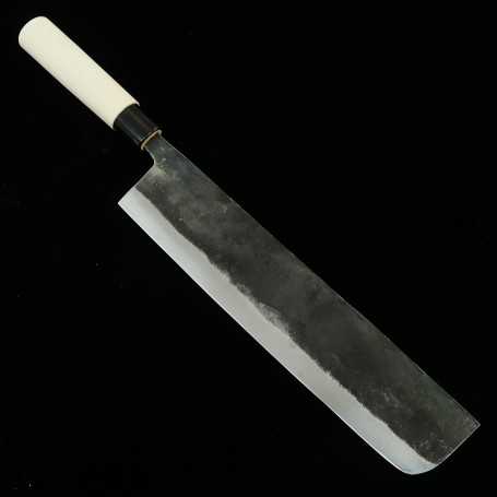 Grand couteau Nakiri - finition noire - aiguisage Hama - SK-5 - 300mm