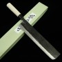 Grand couteau Nakiri - finition noire - aiguisage Hama - SK-5 - 300mm