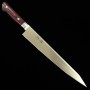 Couteau japonais Sujihiki - SUISIN - Suède Inox - Premium Wine Black Micarta - Tailles : 24 / 27cm