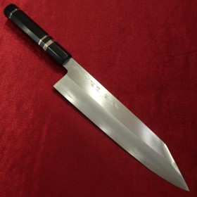 【Chef Hiro ✕ Miura fait une collab】Couteau japonais Kandokoro Kiritsuke Gyuto large - Inox Ginsan- Manche en ébène - T:24cm