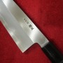 【Chef Hiro ✕ Miura fait une collab】Couteau japonais Kandokoro Kiritsuke Gyuto large - Inox Ginsan- Manche en ébène - T:24cm