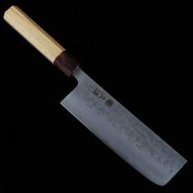 Couteau du Nakiri Japonais - MIURA - Acier inoxydable SLD - Nashiji - Taille : 16.5cm