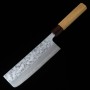 Couteau du Nakiri Japonais - MIURA - Acier inoxydable SLD - Nashiji - Taille : 16.5cm