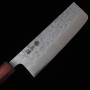 Couteau du Nakiri Japonais - MIURA - Acier inoxydable SLD - Nashiji - Taille : 16.5cm