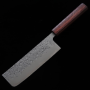 Couteau du Nakiri Japonais - MIURA - Acier inoxydable SLD - Nashiji - Taille : 16.5cm