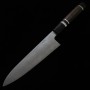 Japanese chef knife MIURA Obidama VG10 damascus ebonywood Triple Nickel Silver Ring handle Size:21/24cm