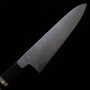 Japanese chef knife MIURA Obidama VG10 damascus ebonywood Triple Nickel Silver Ring handle Size:21/24cm