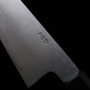 Japanese chef knife MIURA Obidama VG10 damascus ebonywood Triple Nickel Silver Ring handle Size:21/24cm