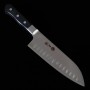 Couteau du Santoku Japonais - MIURA - Acier inoxydable Molybdène - Finition fossettes - Taille : 16cm