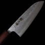 Couteau du Santoku Japonais - MIURA - Acier inoxydable SLD - Nashiji - Taille : 16.5cm