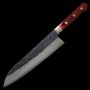 Couteau du Santoku Japonais - MIURA - Acier bleu super carbone - Finition Nashiji noire - Taille:18cm