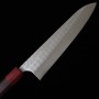 Couteau Chef Gyuto Japonais - YOSHIMI KATO - SG2 - Marque de marteau - Manche Bois de Rose - Taille:21cm