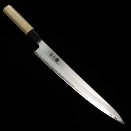 三浦MIURA KNIVES 白一鋼 割り込み 筋引　24㎝