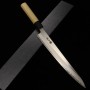 三浦MIURA KNIVES 白一鋼 割り込み 筋引　24㎝