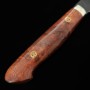 Couteau du Kiritsuke Nakiri Japonais - NIGARA - Acier inoxydable SG2 - Kurouchi - Finition martelée - Taille:18mm