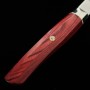 Couteau japonais Santoku - ZANMAI - Série Revolution - Manche Décagonal Rouge - Acier SG2 - Dimension: 15cm