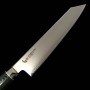 Couteau japonais Kiritsuke - ZANMAI - Série Revolution - Manche Décagonal Verte - Acier SPG2 - Dimension: 23cm
