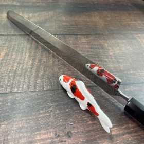 Couteau du Sakimaru Takohiki Japonais - SK JAPAN SHISUI - Acier inoxydable Damasteel - Finition miroir - Taille: 30cm