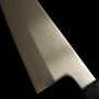 Couteau du Chef Gyuto Japonais - MIURA - Acier blanc au carbone No.1 - Manche de Bois indigo - Taille:21cm